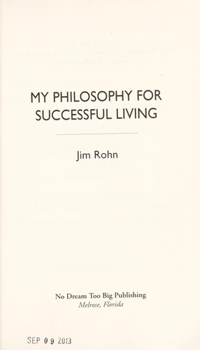 My Philosophy for Successful Living - Book Summary